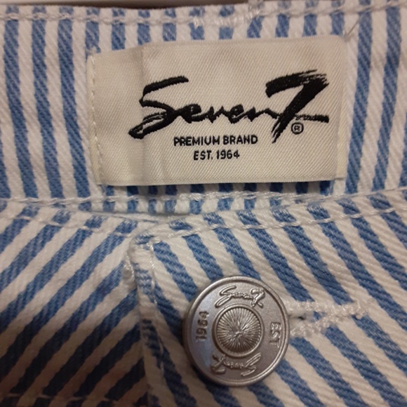 Seven7 Blue Stripe 90's Straight Jeans - Picture 3 of 7